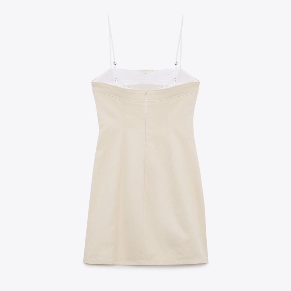 ZARA COMBINATION SHORT DRESS - Picture 8 of 9